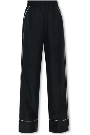 OFF-WHITE Femme, Pantalons, Noir, Taille: 40 FR Pantalon Style Pyjama