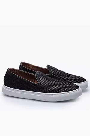Fratelli Rossetti Homme, Chaussures, Noir, Taille: 46 EU Sans-gênes en cuir et suede tressés - Couleur: Noir,Taille: 7 1/2