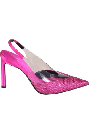 Sergio Rossi Femme, Chaussures, Rose, Taille: 37 EU Chaussures plates grises avec sandales à talons hauts