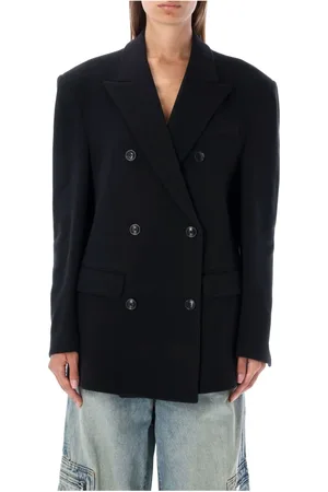 AMIRI Femme, Vestes, Noir, Taille: 38 FR Blazer à Double Boutonnage Pf22Wjf012C