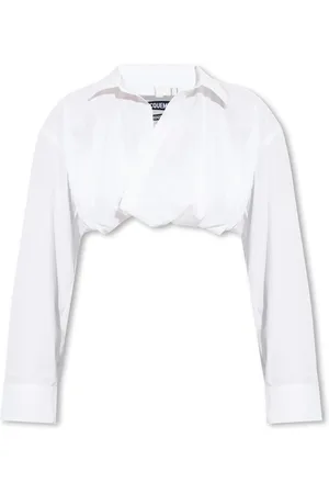 Jacquemus Femme, Blouses et Chemises, Blanc, Taille: 40 FR Chemise Bahia Courte