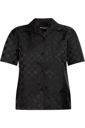 MISBHV Femme, Blouses et Chemises, Noir, Taille: 42 FR Chemise avec monogramme