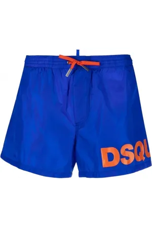 Dsquared2 Homme, Maillots de bain, Bleu, Taille: S Short de bain tendance bleu et orange