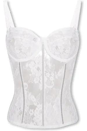 Dolce & Gabbana Femme, Sous-vêtements, Blanc, Taille: 40 FR Haut en dentelle