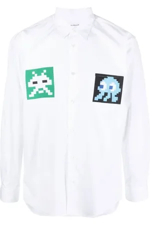 Comme des Garçons Homme, Chemises, Blanc, Taille: S Chemise Blanche en Coton à Manches Longues