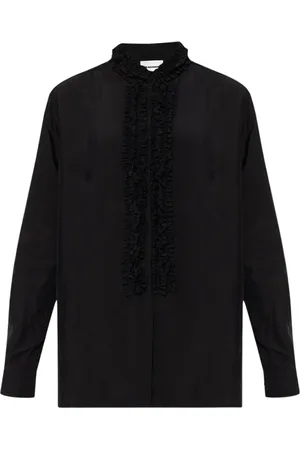 Jil Sander Femme, Blouses et Chemises, Noir, Taille: 38 FR Chemise à Volants