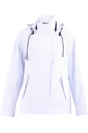 Moose Knuckles Femme, Sport, Blanc, Taille: 36 FR Veste imperméable à capuche