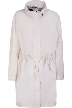 Moose Knuckles Femme, Manteaux, Blanc, Taille: 40 FR Élégant Trench-Coat Crème