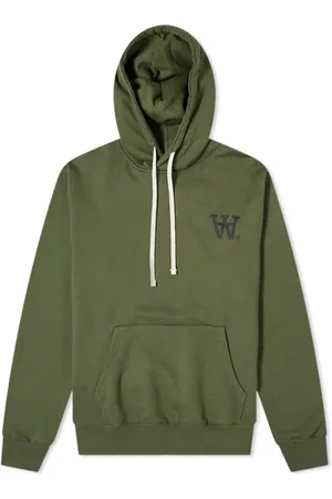 WoodWood Homme, Sweatshirts et sweats à capuche, Vert, Taille: S Ian Hoody -L