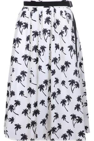 Moncler Femme, Jupes, , Taille: 36 FR Jupe Midi Plissée à Imprimé Floral
