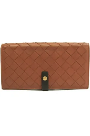 Bottega Veneta Femme, Pre-owned, Brun, Taille: ONE Size Portefeuille en Cuir Marron Bottega Veneta d`Occasion