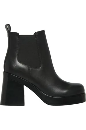Windsor Femme, Chaussures, Noir, Taille: 40 EU Bottes Chelsea en cuir noir pour femmes - Taille 38