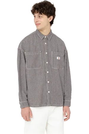 Dickies Homme, Chemises, Gris, Taille: L Hickory Chemise LS