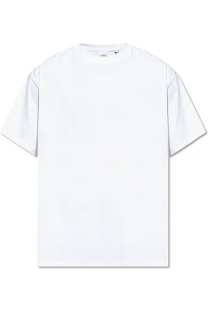 Burberry Homme, Tops, Blanc, Taille: XL T-shirt Tempah avec Logo