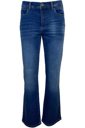 2-Biz Femme, Jeans, Bleu, Taille: 40 FR Jean Évasé Elephant