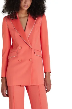 Patrizia Pepe Femme, Vestes, Rose, Taille: 38 FR Veste de sport corail ajustable