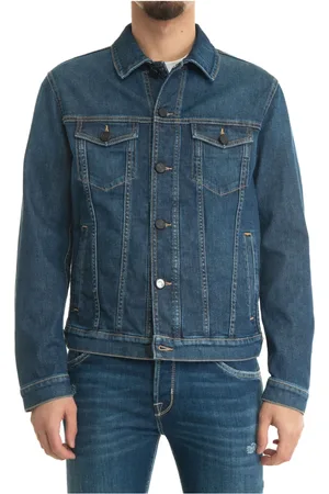 Jacob Cohen Homme, Vestes, Bleu, Taille: L Veste Harrington en denim coupe slim