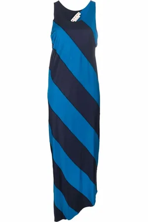 Marni Femme, Robes, Bleu, Taille: 40 FR Robe Longue à Rayures