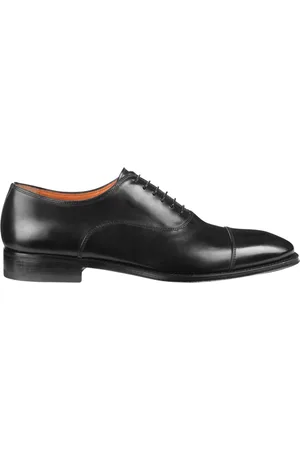 santoni Homme, Chaussures, Noir, Taille: 43 EU Élégantes Chaussures Oxford à Lacets