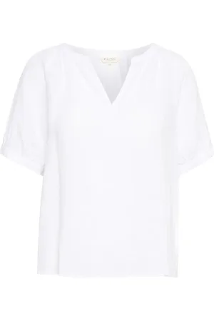 Part Two Femme, Tops, Blanc, Taille: 44 FR Popsypw Blouse en Lin