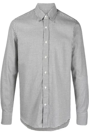 CANALI Homme, Chemises, Gris, Taille: L Chemise à Carreaux Gingham