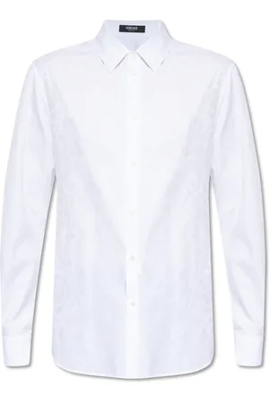 VERSACE Homme, Chemises, Blanc, Taille: 2XL Chemise à motif floral