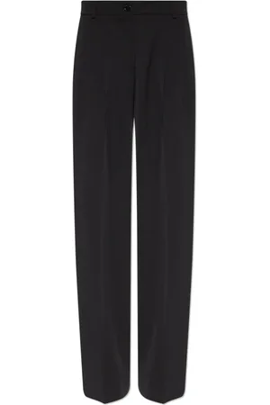 Dolce & Gabbana Femme, Pantalons, Noir, Taille: 40 FR Pantalon en laine à plis devant