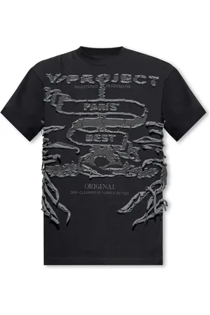 Y / PROJECT Homme, Tops, Noir, Taille: S T-shirt avec logo
