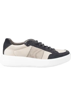 Geox Homme, Chaussures, Gris, Taille: 43 EU Baskets à lacets avec bout arrondi