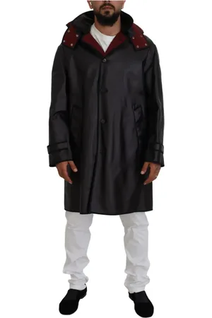 Dolce & Gabbana Homme, Manteaux, Noir, Taille: M Veste Parka en Coton Noir