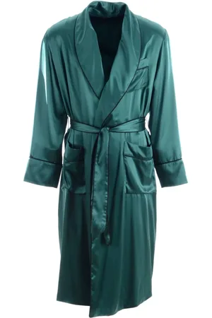 Dolce & Gabbana Homme, Vêtements de nuit et de détente, Vert, Taille: S Peignoir de Luxe en Soie pour Homme