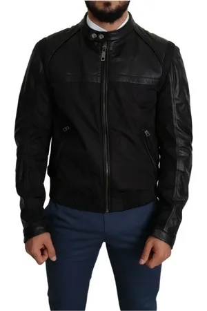 Dolce & Gabbana Homme, Vestes, Noir, Taille: M Veste Bomber Homme Blackylon Full Zip