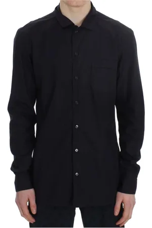 Dolce & Gabbana Homme, Chemises, Violet, Taille: XS Chemise de Salon en Coton à Rayures Violettes