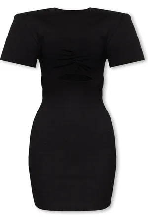 Nensi Dojaka Femme, Robes, Noir, Taille: 36 FR Robe en coton avec découpe