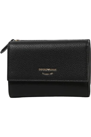 Giorgio Armani Femme, Accessoires, Noir, Taille: ONE Size Portefeuille Élégant