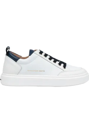 Alexander Smith Homme, Chaussures, Blanc, Taille: 42 EU Baskets Blanches et Bleues
