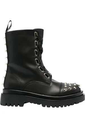 VERSACE Femme, Chaussures, Noir, Taille: 37 EU Bottines décontractées fermées