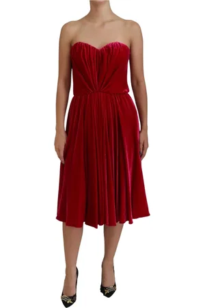 Dolce & Gabbana Femme, Robes, Rose, Taille: 36 FR Robe rose sans bretelles en viscose stretch à ligne A