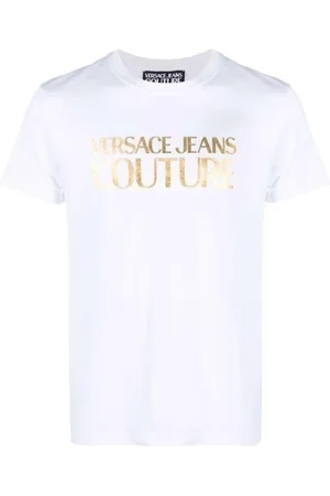 VERSACE Homme, Tops, Blanc, Taille: M T-shirt à Manches Courtes Bianco - Mode Homme