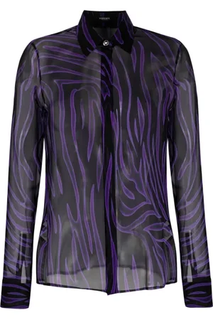 VERSACE Femme, Blouses et Chemises, Violet, Taille: 36 FR Chemises