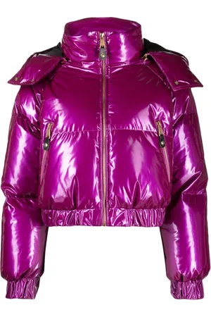 VERSACE Femme, Vestes, Violet, Taille: 38 FR Veste Doudoune Violette Aw23 pour Femme