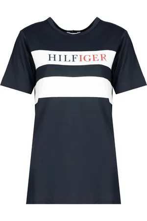 Tommy Hilfiger Femme, Tops, Bleu, Taille: 36 FR T-shirt à manches courtes