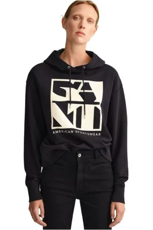 GANT Femme, Sweatshirts et sweats à capuche, Bleu, Taille: 42 FR Sweat à capuche style urbain