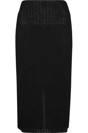 Victoria Beckham Femme, Jupes, Noir, Taille: 42 FR Jupe Midi Noire Élégante