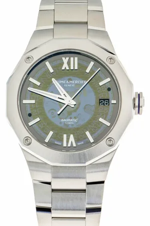 Baume et Mercier Femme, Accessoires, Bleu, Taille: ONE Size Riviera Automatique Cadran Bleu Montre en Acier