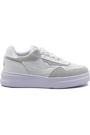 W6YZ Femme, Chaussures, Blanc, Taille: 37 EU Baskets Xenia Blanches en Daim - Taille 36