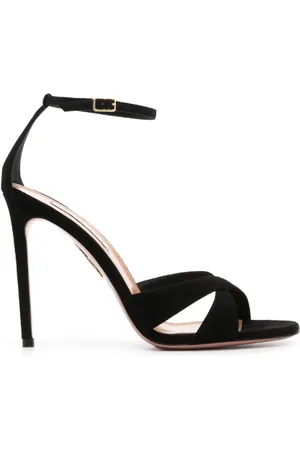 Aquazzura Femme, Chaussures, Noir, Taille: 41 EU Sandales Divine 105mm en Daim Noir