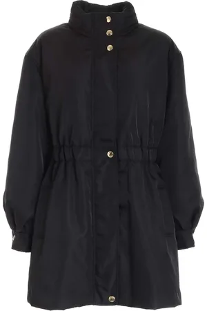 Moschino Femme, Manteaux, Noir, Taille: 40 FR Parka noire élégante Charms avec manches bouffantes