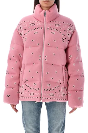 Alanui Femme, Vestes, Rose, Taille: 40 FR Veste en duvet Jacquard Bandana