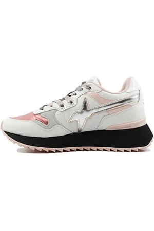 W6YZ Femme, Chaussures, Gris, Taille: 40 EU Baskets Femme en Cuir Blanc - Art. Pink Yak-W-W